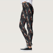 Labrador mit Weihnachtsmann Weihnachten Leggings (Links)