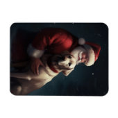 Labrador mit Weihnachtsmann Weihnachten Magnet (Horizontal)