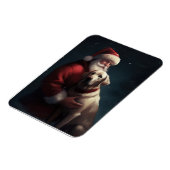 Labrador mit Weihnachtsmann Weihnachten Magnet (Linke Seite)