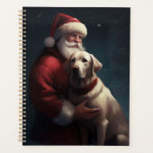 Labrador mit Weihnachtsmann Weihnachten Planer (Vorderseite)
