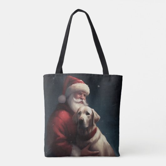 Labrador mit Weihnachtsmann Weihnachten Tasche (Rückseite)