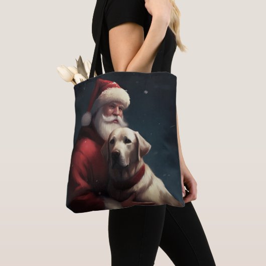 Labrador mit Weihnachtsmann Weihnachten Tasche (Von Nahem)