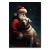 Labrador mit Weihnachtsmann Weihnachten Tischnummer (Rückseite)