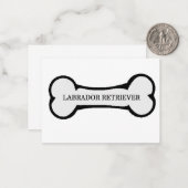 Labrador Mitteilungskarte (Vorderseite/Rückseite Beispiel)