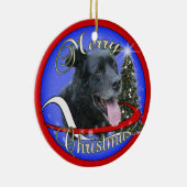 Labrador MIX CHRISTMAS ORNANATION Keramik Ornament (Rechts)