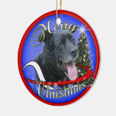 Labrador MIX CHRISTMAS ORNANATION Keramik Ornament (Links)