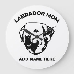 Labrador Mom   Große Wanduhr