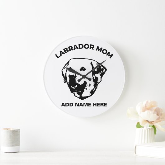 Labrador Mom   Große Wanduhr (Zuhause)