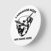 Labrador Mom Runde Wanduhr (Winkel)
