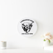 Labrador Mom Runde Wanduhr (Zuhause)