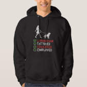 Labrador Mom Tattooed Educated Employed Dog  Appar Hoodie (Vorderseite)