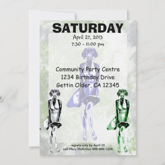 Labrador Monroe - Einladungsvorlage Einladung (Rückseite)