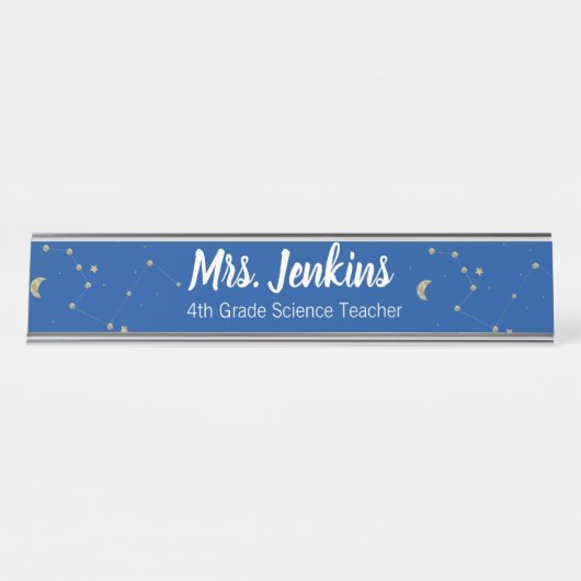 Labrador Moon Constellation Schreibtischnamensplakette (Vorderseite )