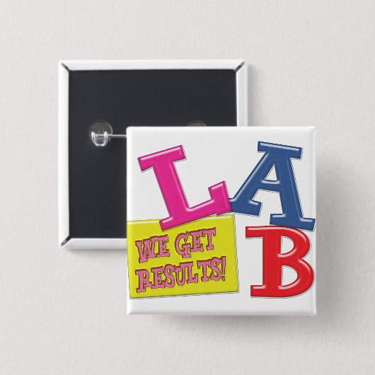 LABRADOR-MOTTO - WIR ERHALTEN ERGEBNISSE - BUTTON (Vorne & Hinten)