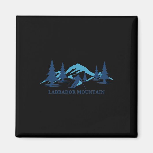 Labrador Mountain New York Ski Resort Skiing Skier Magnet (Vorne)