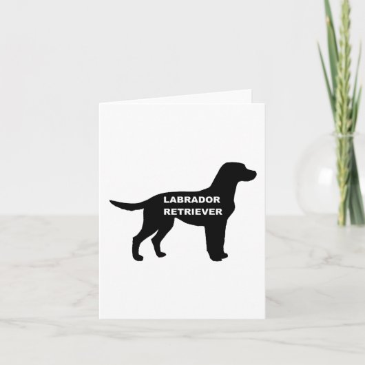 Labrador Name Silhouette Karte (Vorderseite)