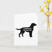 Labrador Name Silhouette Karte (Gelbe Blume)