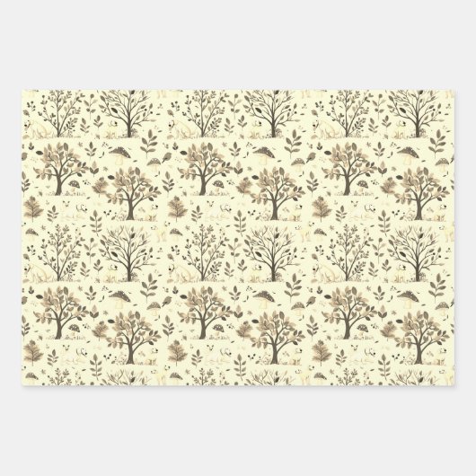 Labrador Niedlich Herbstmuster Geschenkpapier Set (Vorderseite 3)