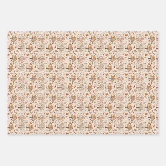 Labrador Niedlich Herbstmuster Geschenkpapier Set (Vorderseite 2)