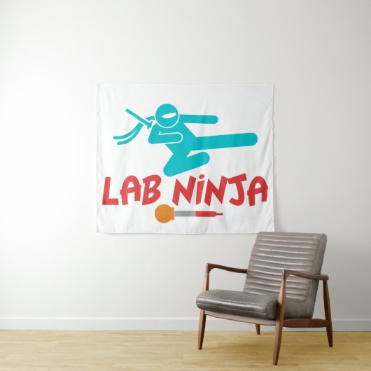 LABRADOR NINJA - WISSENSCHAFTLICHE TAPESTRIE FÜR M WANDTEPPICH (Beispiel (Horizontal))