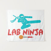 LABRADOR NINJA - WISSENSCHAFTLICHE TAPESTRIE FÜR M WANDTEPPICH (Vorderseite (Horizontal))