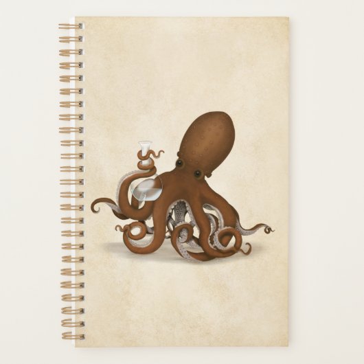 Labrador Octopus & Periodic Table Viktorianisch Na Planer (Vorderseite)