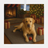 Labrador ornament aus glas (Rückseite)