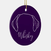 Labrador-Ornament (Om-Logo) Keramik Ornament (Rechts)