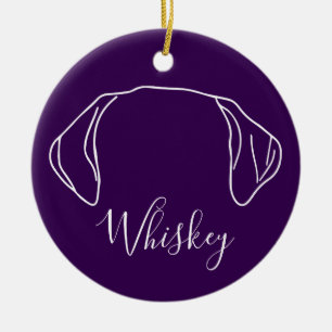 Labrador-Ornament (Om-Logo) Keramik Ornament
