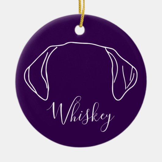 Labrador-Ornament (Om-Logo) Keramik Ornament (Vorne)