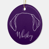 Labrador-Ornament (Om-Logo) Keramik Ornament (Links)