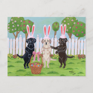 Labrador Osterbrunnes!! Feiertagspostkarte
