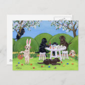 Labrador & Ostereier Feiertagspostkarte (Vorne/Hinten)