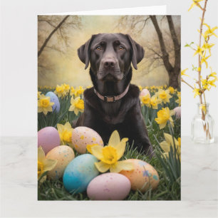 Labrador-Osterhasen-Eier Karte