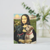 Labrador pair (B+Y) - Mona Lisa Postkarte (Stehend Vorderseite)