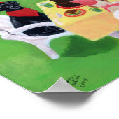 Labrador Party Artwork Poster (Ecke)