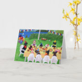 Labrador-Party-Malerei Karte (Gelbe Blume)