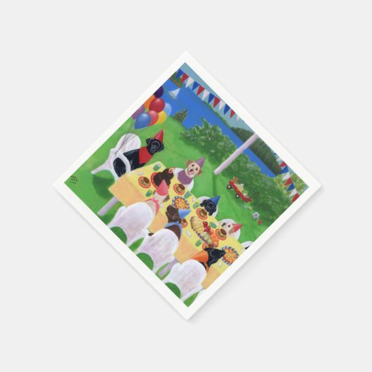 Labrador-Party-Malerei Serviette (Ecke)