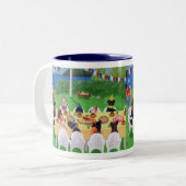 Labrador-Party-Malerei Zweifarbige Tasse (Vorderseite Links)