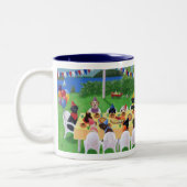 Labrador-Party-Malerei Zweifarbige Tasse (Links)