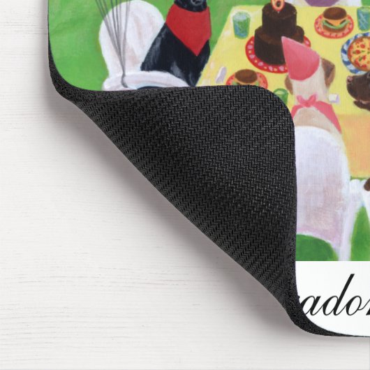 Labrador-Party Mousepad (Ecke)
