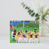 Labrador-Party Postkarte (Stehend Vorderseite)