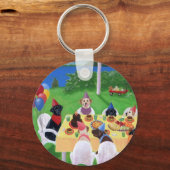 Labrador-Party Schlüsselanhänger (Vorderseite)