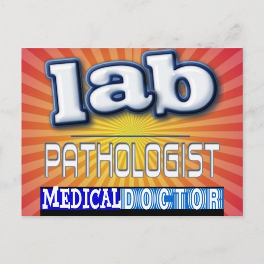 LABRADOR PATHOLOGIST LOGO POSTKARTE (Vorderseite)