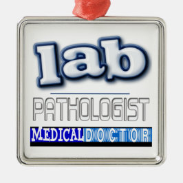 LABRADOR PATHOLOGIST LOGO SILBERNES ORNAMENT