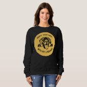 Labrador Peeking Grafik mit glücklichem Text zusam Sweatshirt (Vorne ganz)