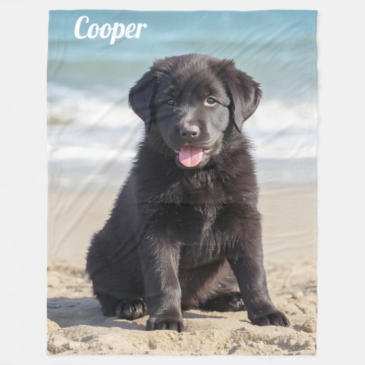 Labrador Personalisiert komprimieren Fleecedecke (Vorderseite)