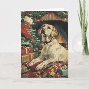 Labrador Personalisierte Weihnachtszeit Feiertagskarte