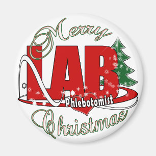 LABRADOR PHLEBOTOMIST CHRISTMAS MAGNET