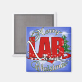 LABRADOR PHLEBOTOMIST CHRISTMAS MAGNET (Vorderseite/Rückseite)